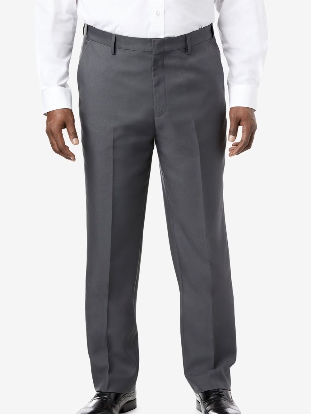 KS Signature Easy Movement Dress Pants Men's 48x40 Dark Gray